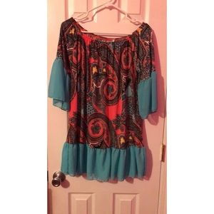 Multicolor paisley print shirt